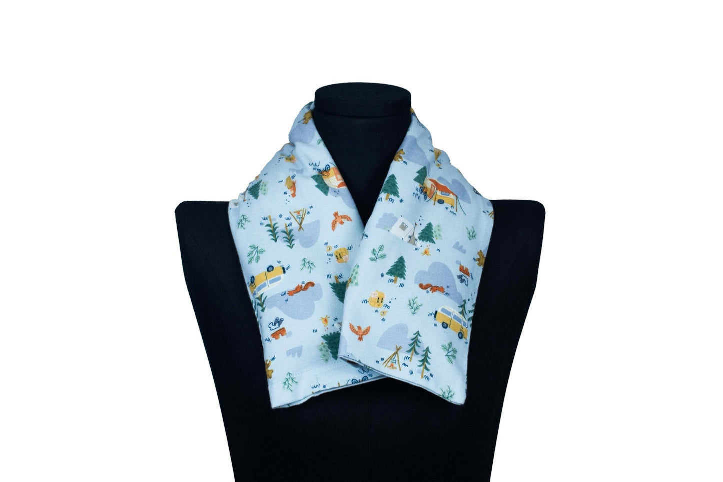 Pure Botanical's Organic Heated & Cooling Neck Wrap, With Removeable Outer Cover In Camp Woodlands