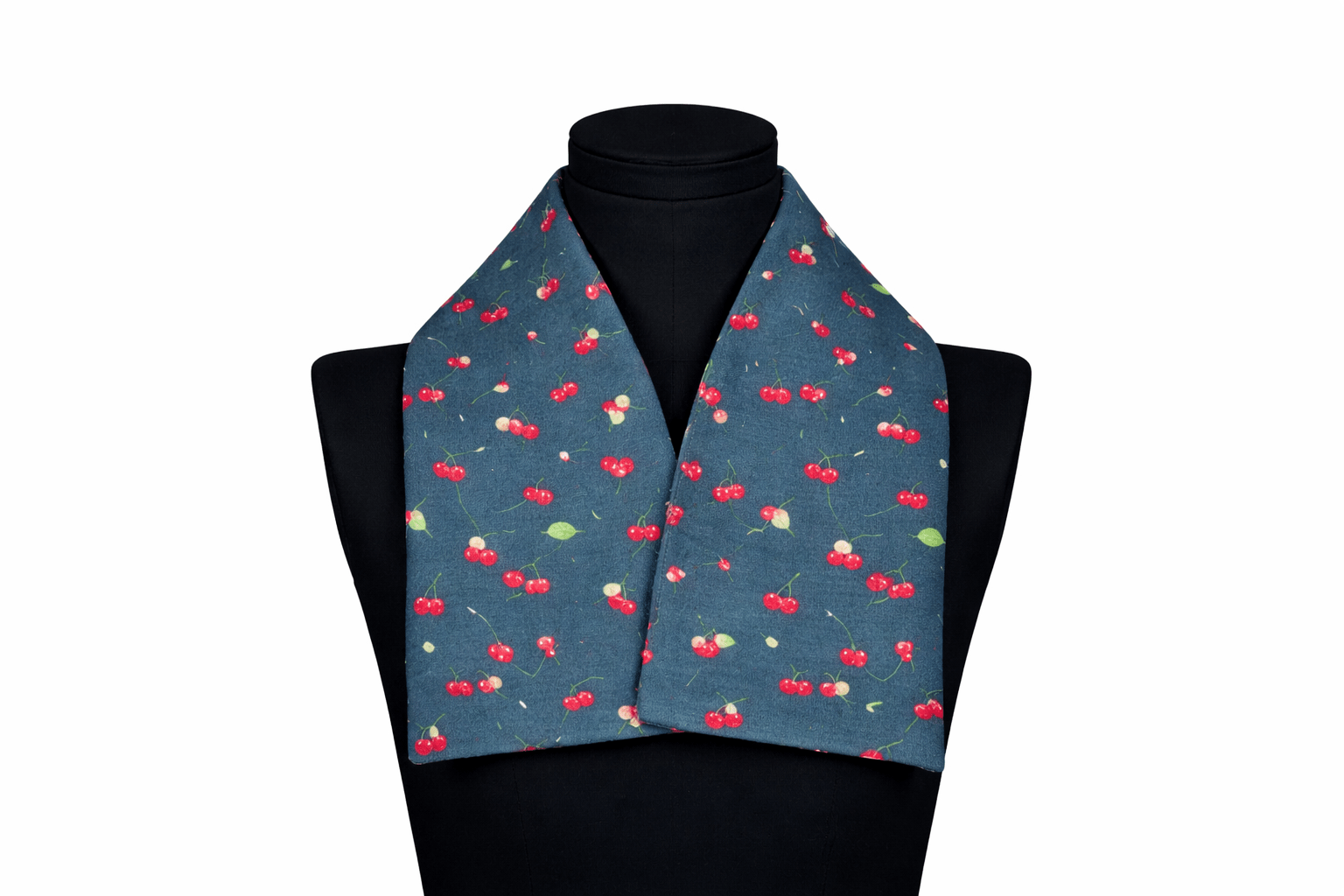Pure Botanical's Organic Heated & Cooling Neck Wrap, With Removeable Outer Cover In Cherry Picking - Cotton Knit