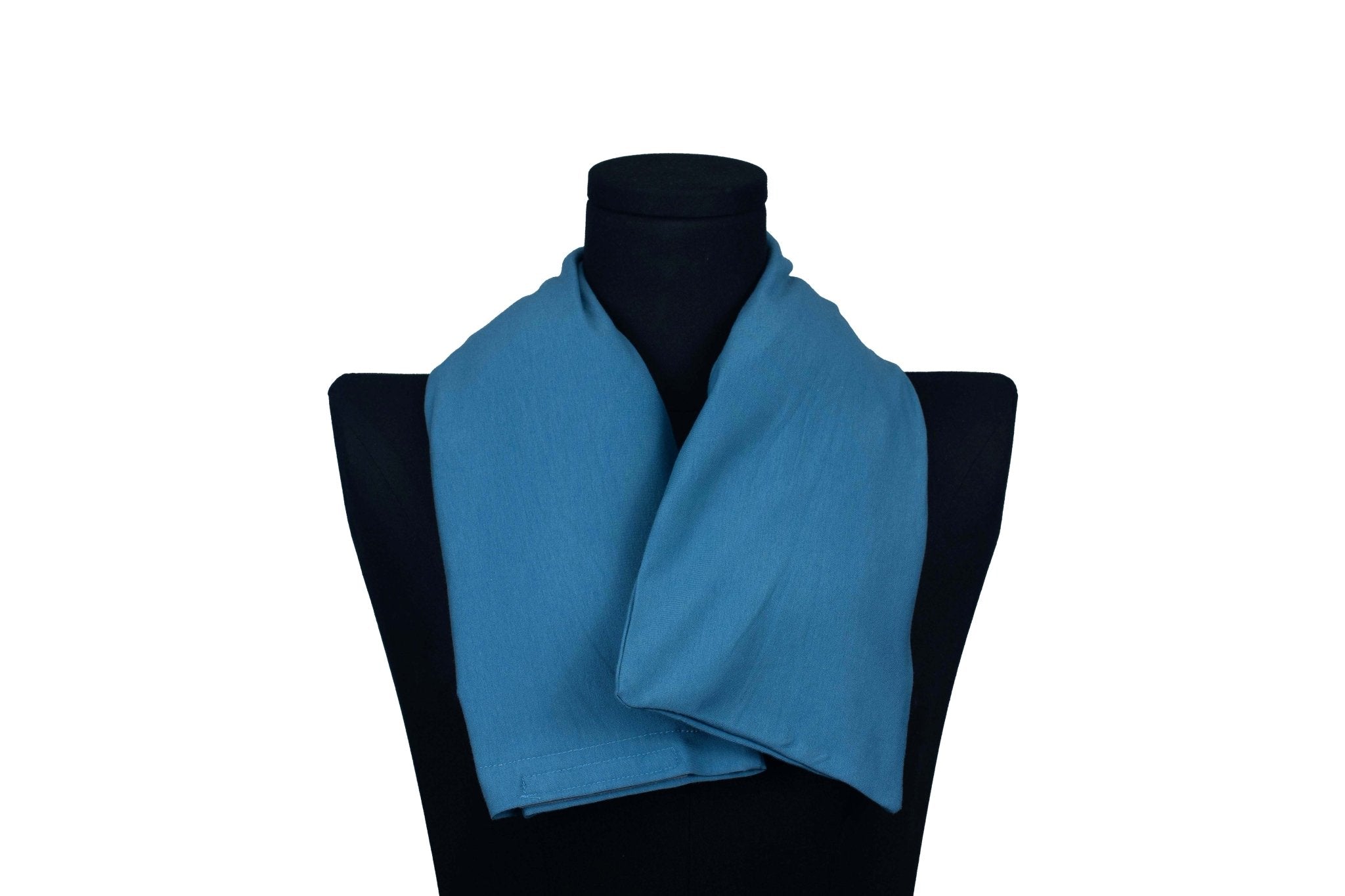 Pure Botanical's Organic Heated & Cooling Neck Wrap, With Removeable Outer Cover In Denim Blue