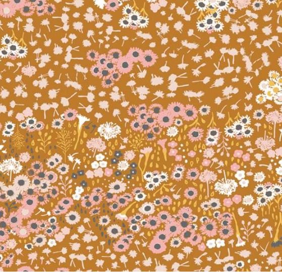 Pure Botanical's Organic Heated & Cooling Neck Wrap, With Removeable Outer Cover In Flora Fields Marigold