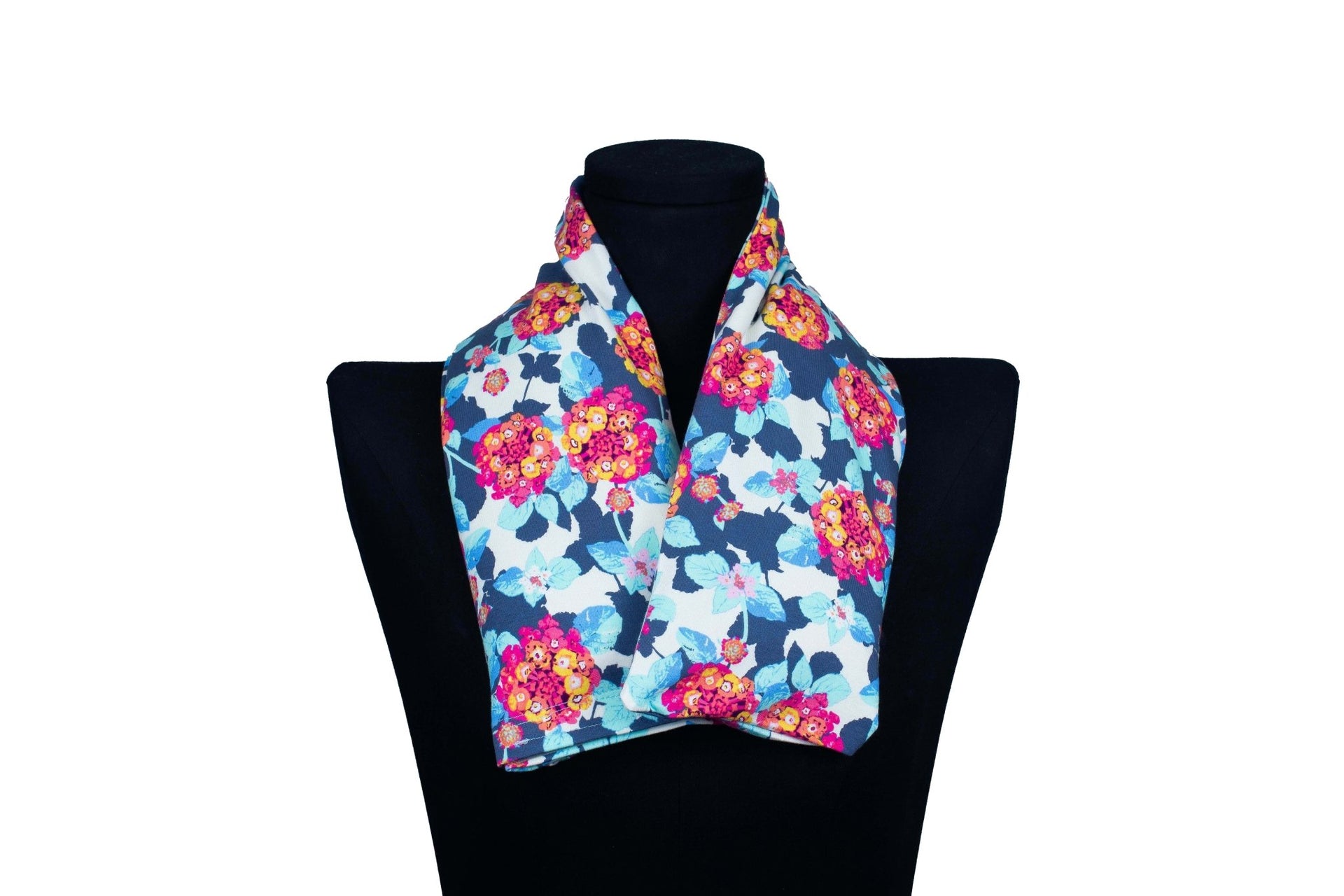 Pure Botanical's Organic Heated & Cooling Neck Wrap, With Removeable Outer Cover In Lantana Blue