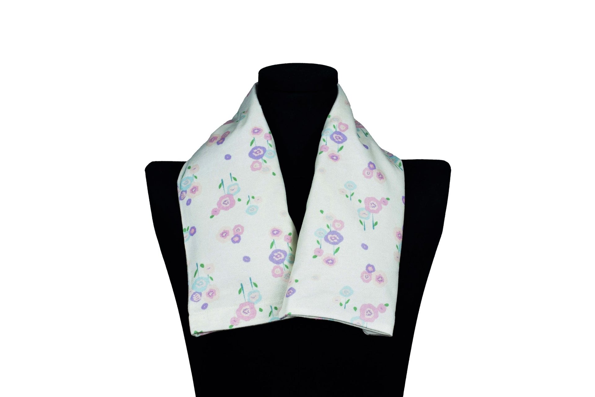 Pure Botanical's Organic Heated & Cooling Neck Wrap, With Removeable Outer Cover In Sweet Florets Violet